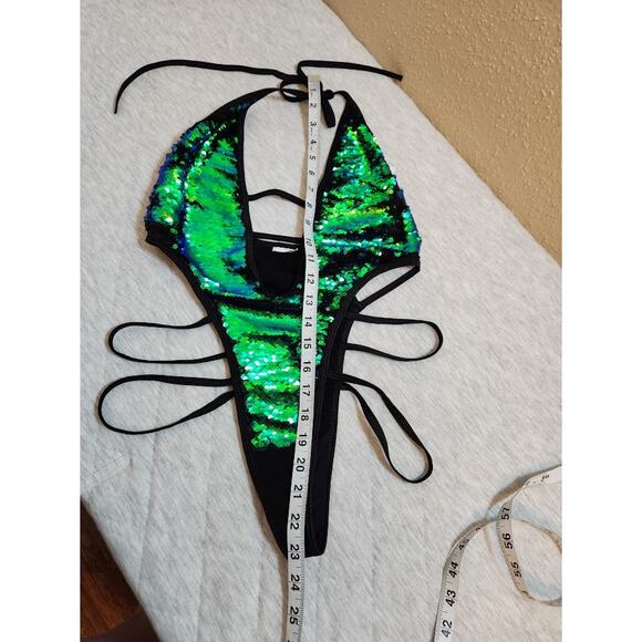 Hustler Hollywood Women Bikini Swim Tops Bottoms One Piece Swimsuits Green NWT - Picture 6 of 6